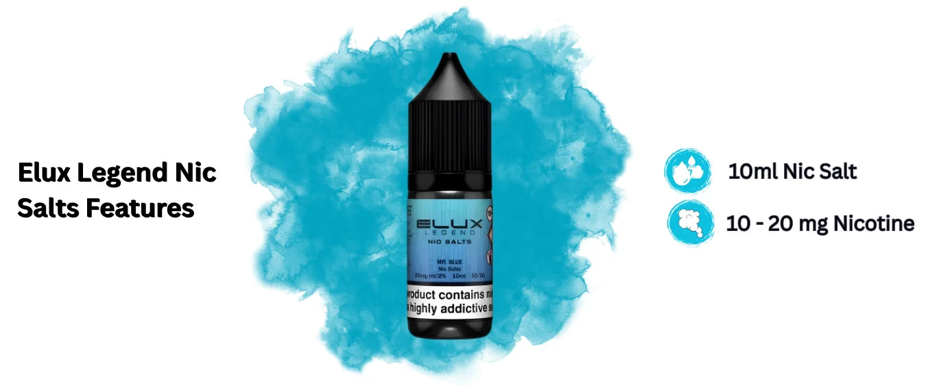 Elux Legend Nic Salts 10 Pack Features