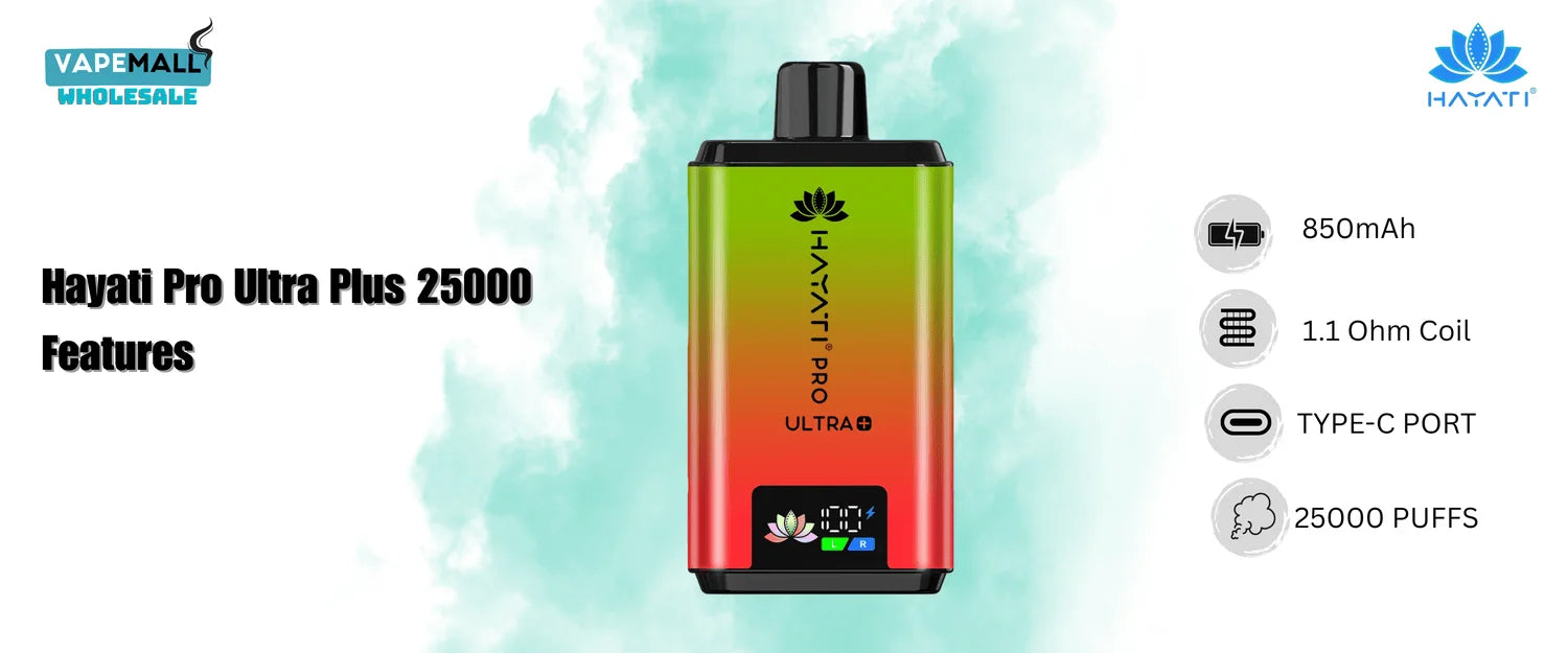 Hayati Pro Ultra Plus 25000 Box of 5 UK Premium Vape Deal Hayati Pro Ultra Plus 25000 Box of 5 UK Premium Vape Deal