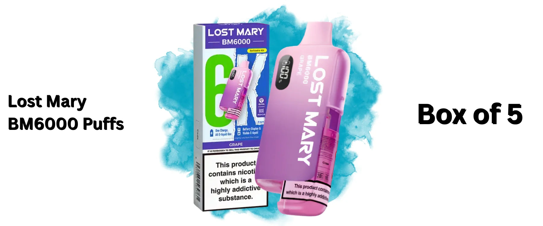 Lost Mary BM6000 Puffs Box of 5