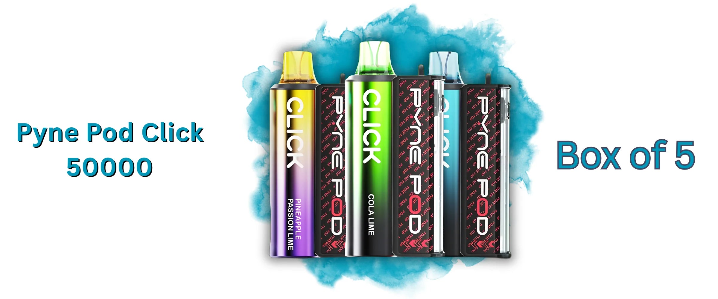 Pyne Pod Click 50000 Puffs Box of 5 – UK Wholesale Prefilled Pod Kit