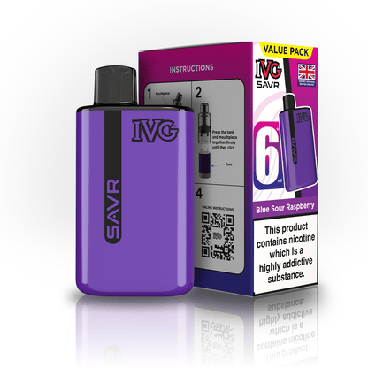 IVG SAVR 3000 Disposable Starter Vape - Pack of 5 - Flavour